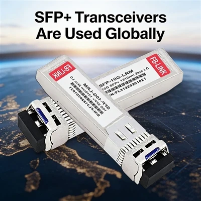 SFP+-sendere/mottakere brukes globalt